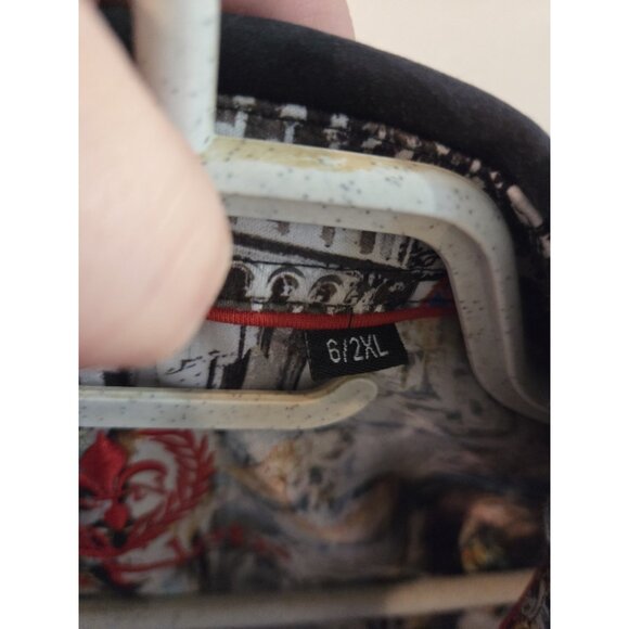 Au Noir Long Sleeves Men Shirt Size 6 Black And Red Pre-Owned - Picture 2 of 8